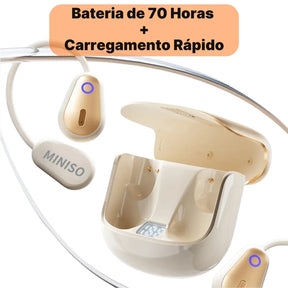 Fone Tradutor Miniso M97 Bluetooth 5.4 com Cancelamento de Ruído e 70 Horas de Bateria | Innova Fácil