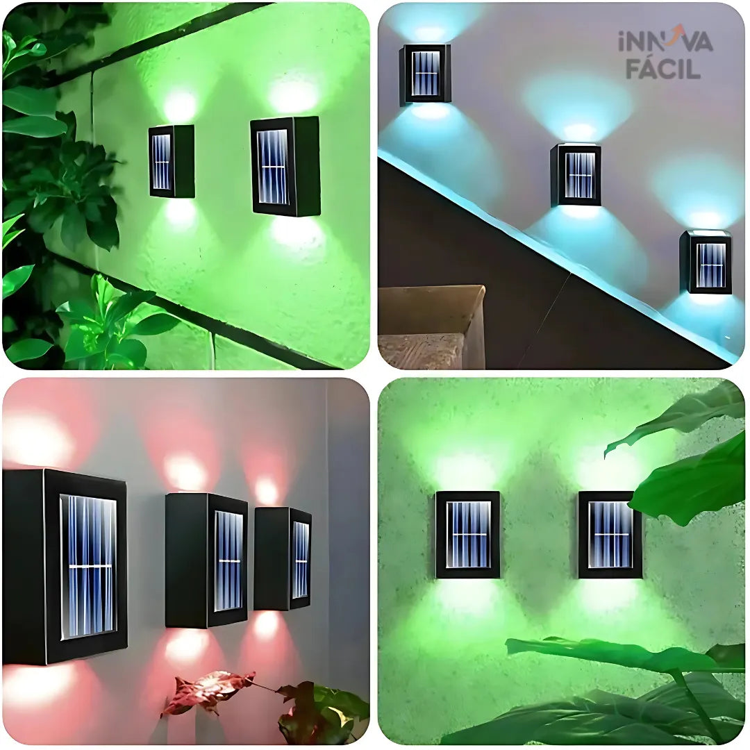 Luz Solar LED para Cerca com Sensor de Luz e Energia Solar | Innova Fácil