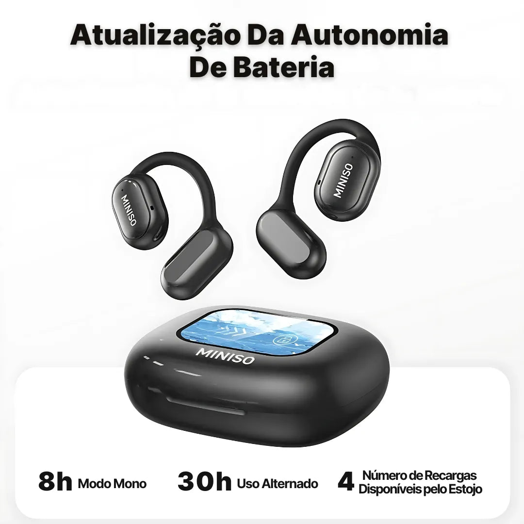 Fone Bluetooth Miniso Tradutor com Tela Touch | Innova Fácil