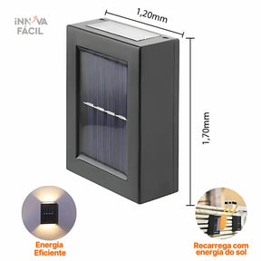 Luz Solar LED para Cerca com Sensor de Luz e Energia Solar | Innova Fácil