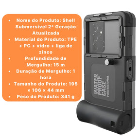 Capa de Mergulho A Prova D'Agua Shellbox IP68 para Celular até 6,9" | Innova Fácil