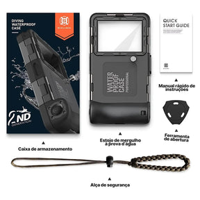 Capa de Mergulho A Prova D'Agua Shellbox IP68 para Celular até 6,9" | Innova Fácil