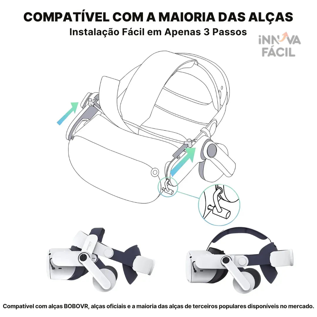 Fone BOBOVR A2 Com Amplificador Integrado Para Meta Quest 2 | Innova Fácil