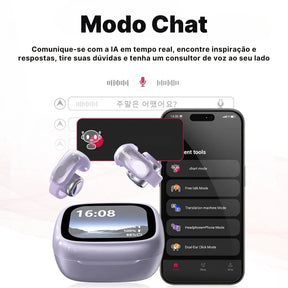 Fone Bluetooth Erazer XF28 PRO com Tradução em Tempo Real + Power Bank Grátis | Innova Fácil