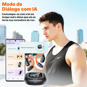 Fone Bluetooth Erazer XP15 com Tela Touch, Tradutor em 145 Idiomas e LED Personalizável | Innova Fácil