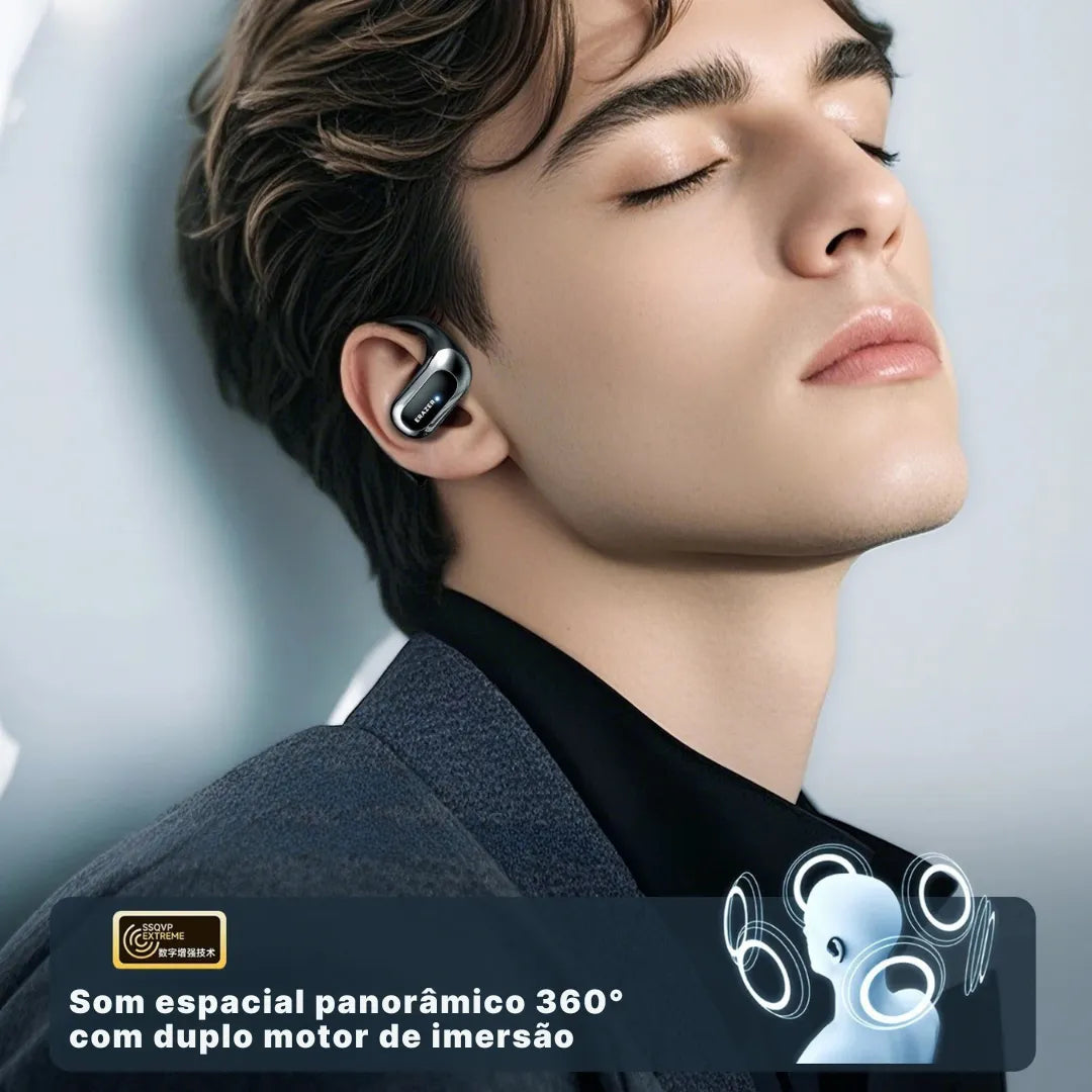 Fone Bluetooth Lenovo ERAZER X5 com Tradução em Tempo Real e Bateria de 42h | Innova Fácil