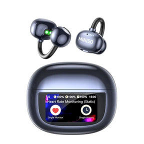 Fone Bluetooth MINISO MS212 com Monitor Cardíaco e Controle Touch | Innova Fácil