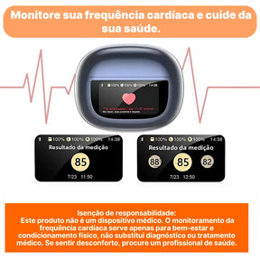 Fone Bluetooth MINISO MS212 com Monitor Cardíaco e Controle Touch | Innova Fácil