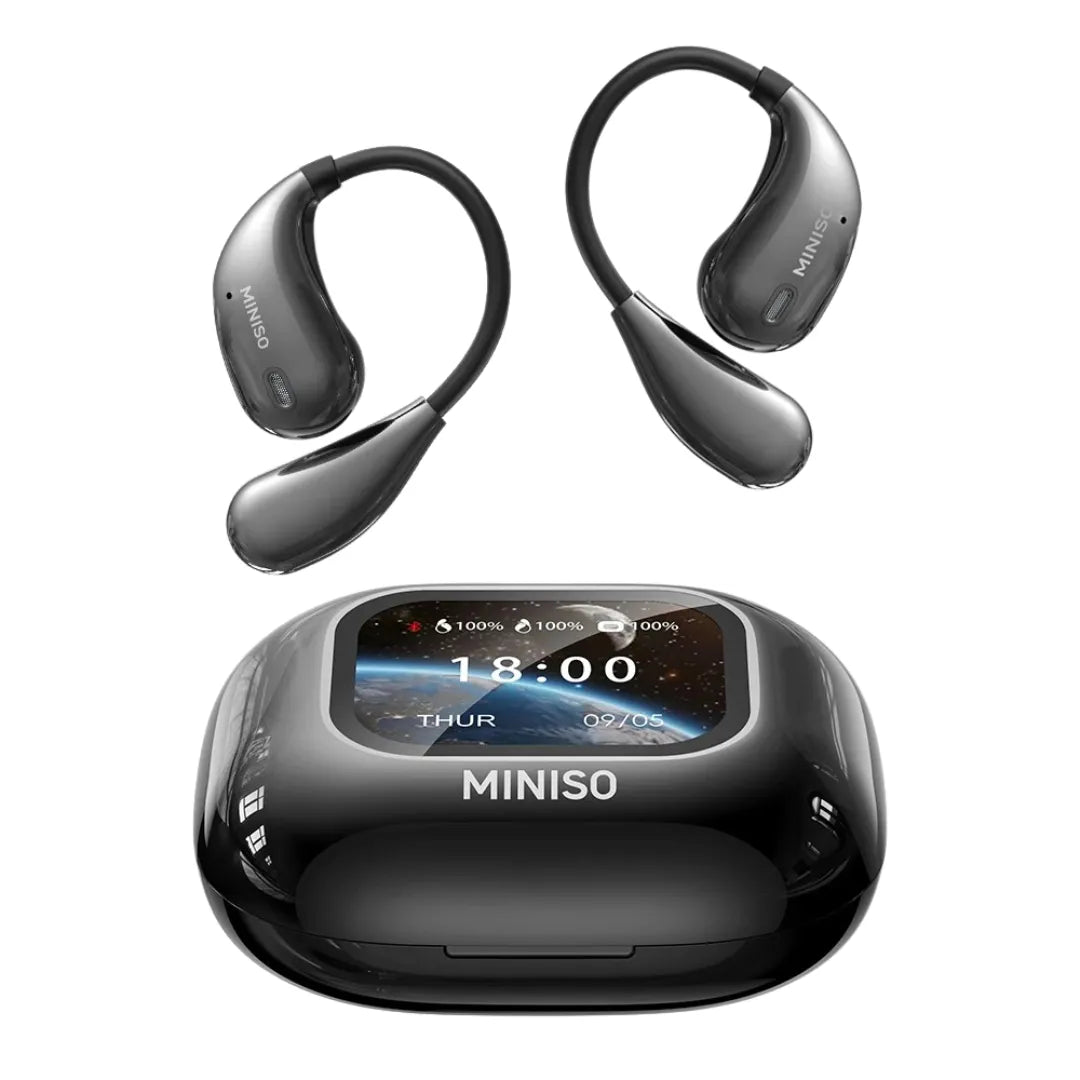 Fone Bluetooth Miniso M95 com Tela colorida, Bluetooth 5.4 e Áudio HiFi | Innova Fácil