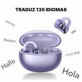Fone Bluetooth Com Tradutor AI + Case Organizadora