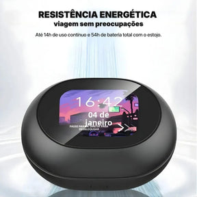 Fone Miniso MS188 Tradutor Bluetooth com Tela Touch e IA  – Tradução em Tempo Real e Conectividade Avançada | Innova Fácil