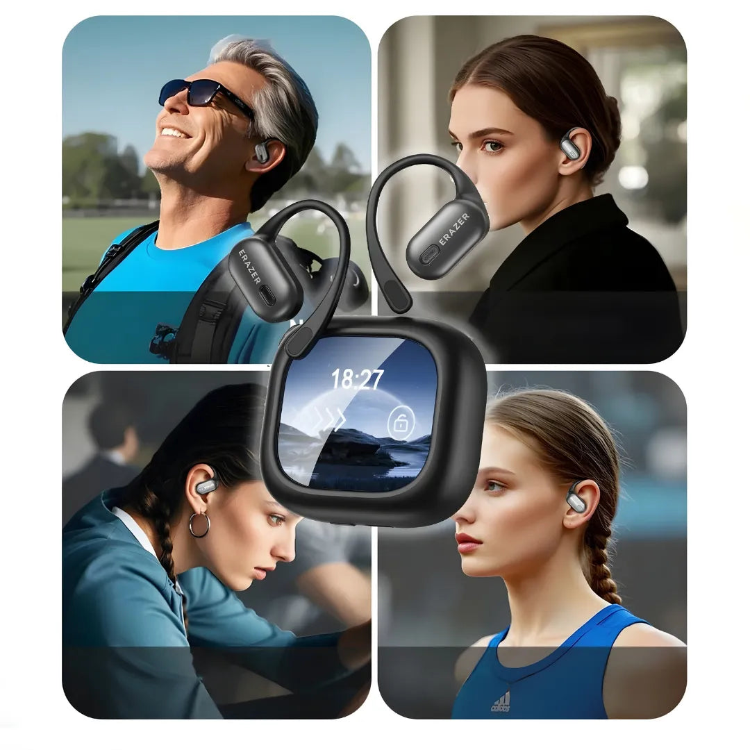 Fone ERAZER Tradutor AI Bluetooth Com Tela Touch