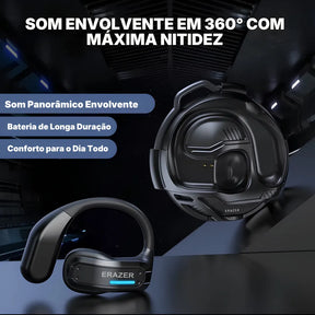 Fone Tradutor Bluetooth ERAZER X8 IA Open Ear com Tradução em Tempo Real e Bluetooth 5.4 | Innova Fácil