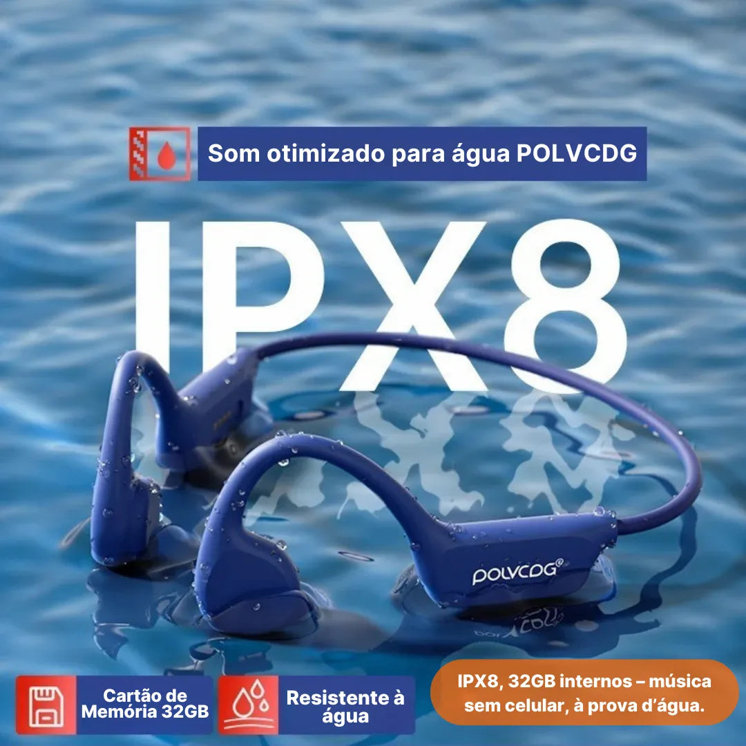 Fone de Natação, Esportes, de Condução Óssea e À Prova d’Água IPX8 | Innova Fácil