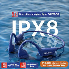 Fone de Natação, Esportes, de Condução Óssea e À Prova d’Água IPX8 | Innova Fácil