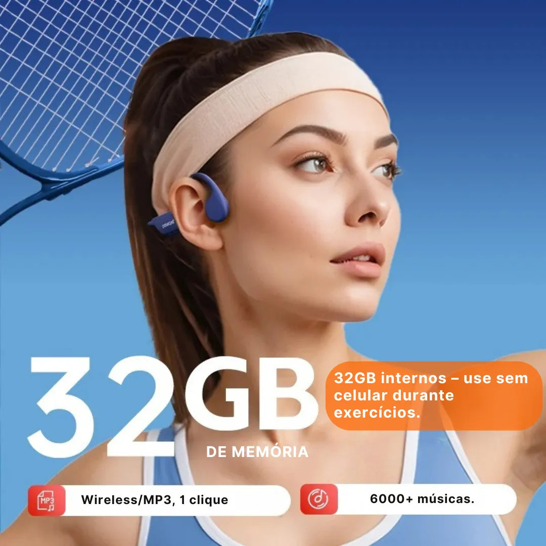 Fone de Natação, Esportes, de Condução Óssea e À Prova d’Água IPX8 | Innova Fácil