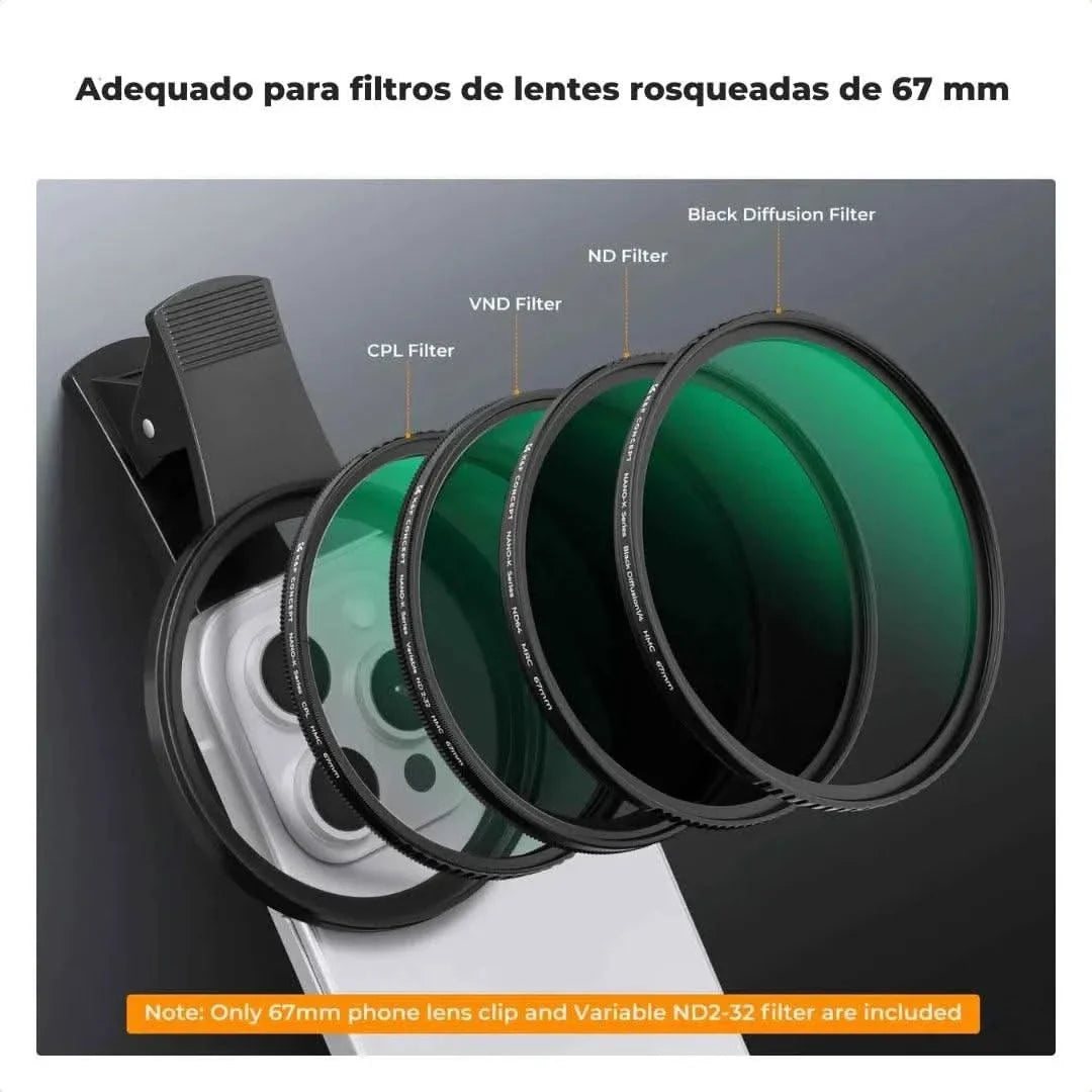 Kit De Filtros Pro Para Celular [ND, CPL, Cinematográfico] | Innova Fácil