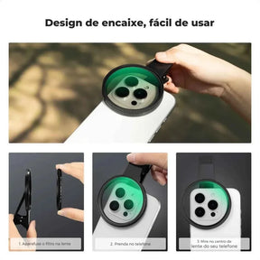Kit De Filtros Pro Para Celular [ND, CPL, Cinematográfico] | Innova Fácil