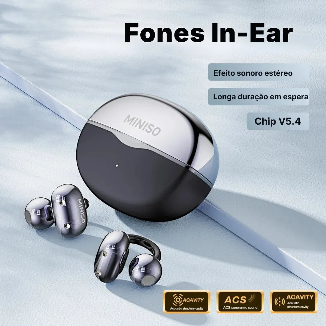 MINISO Fone Bluetooth Controle Touch
