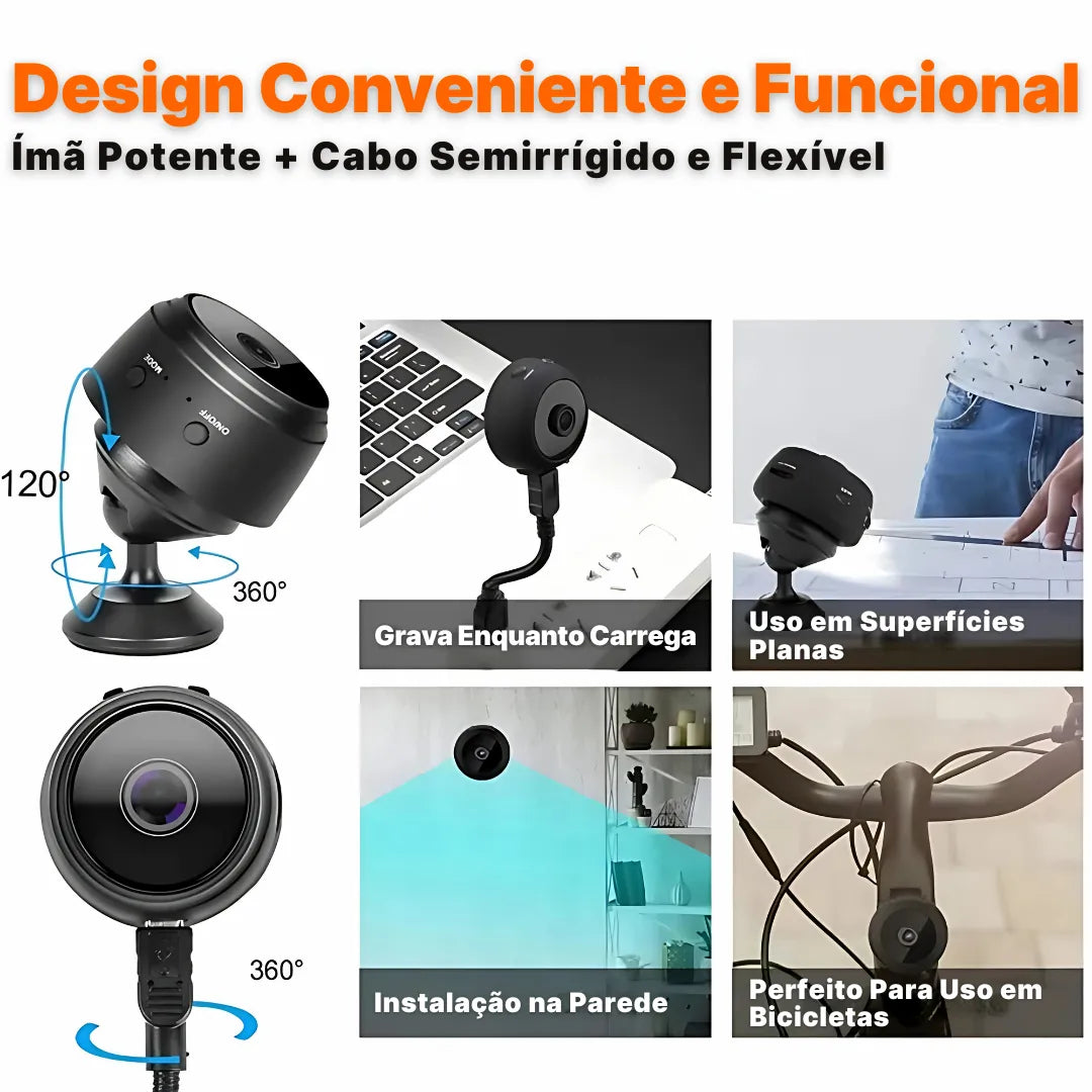 Mini Câmera Espiã A9 Com Visão Noturna e Detecção de Movimento | Innova Fácil