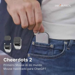 Mouse Bluetooth Cheerdots 2 Design Inovador Para Reuniões e Escritórios | Innova Fácil