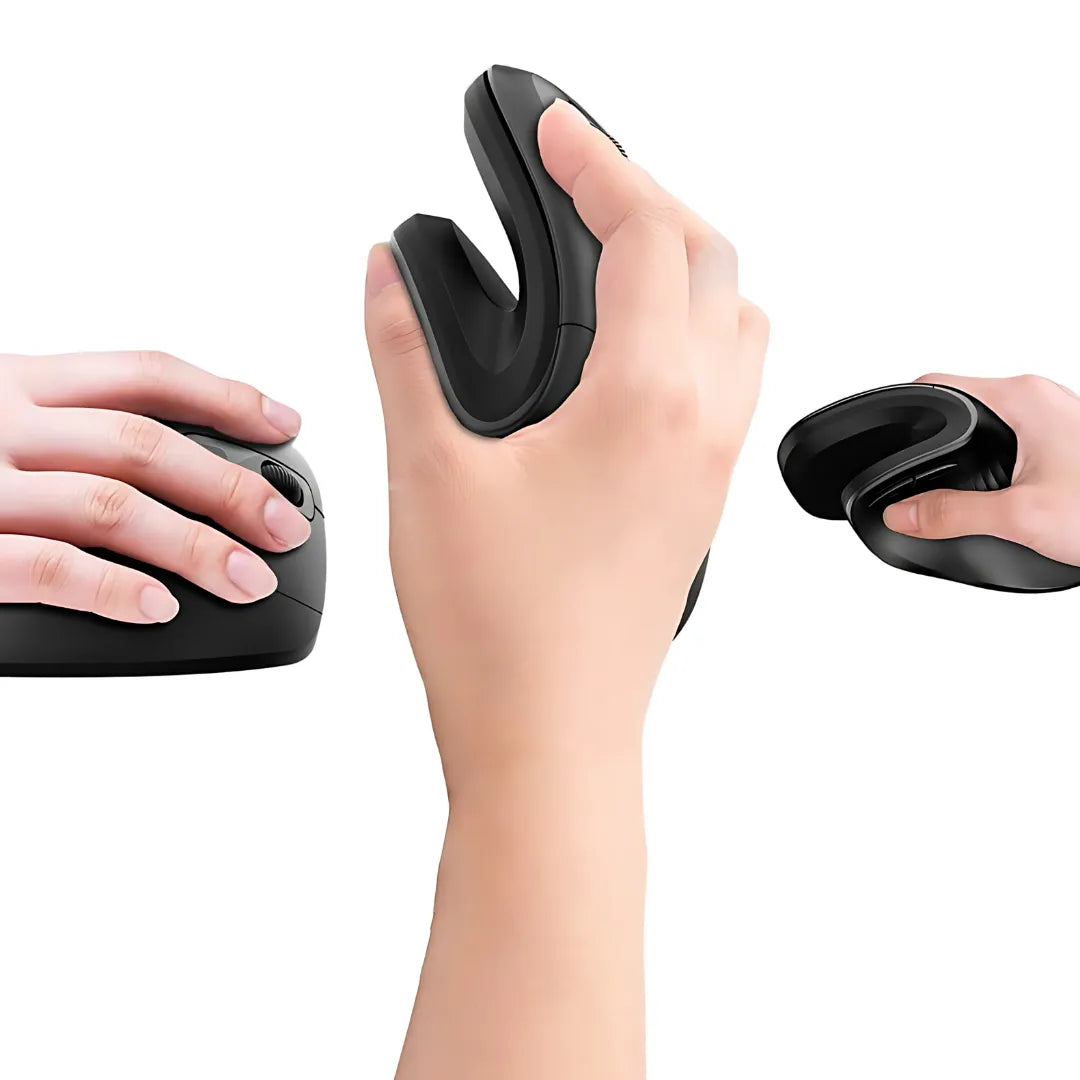 Mouse Ergonômico Vertical Sem Fio HandEase| Innova Fácil