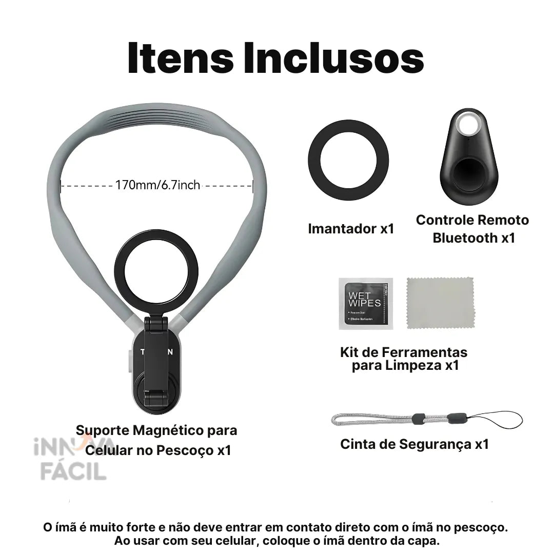 Suporte Magnético de Pescoço NeckMag Pro | Innova Fácil