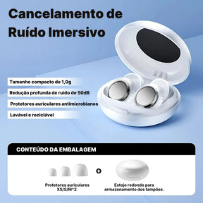 Tampões Auditivos De Silicone StopNoise Redução De Ruído 32dB Reutilizáveis | Innova Fácil