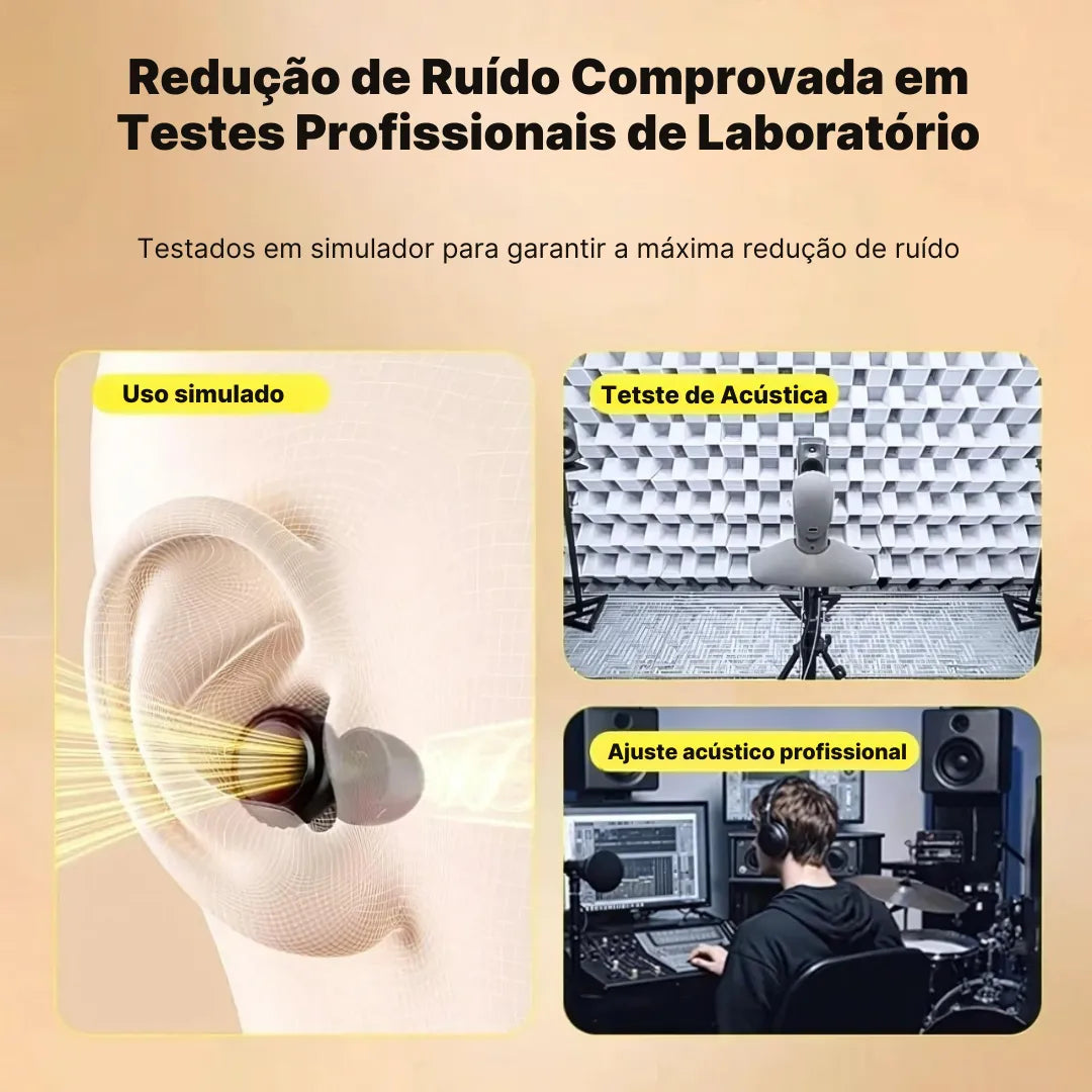 Tampões Auditivos De Silicone StopNoise Redução De Ruído 32dB Reutilizáveis | Innova Fácil