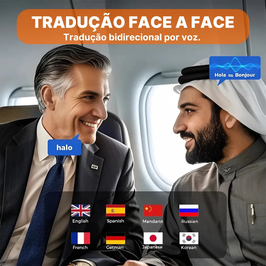 Óculos Bluetooth com Tradução Instantânea - 150 Idiomas