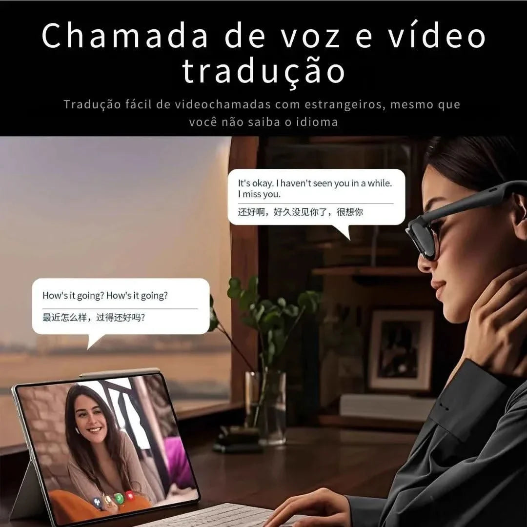 Óculos Tradutores Sound Pro – Tradução Instantânea e Áudio Hi-Fi