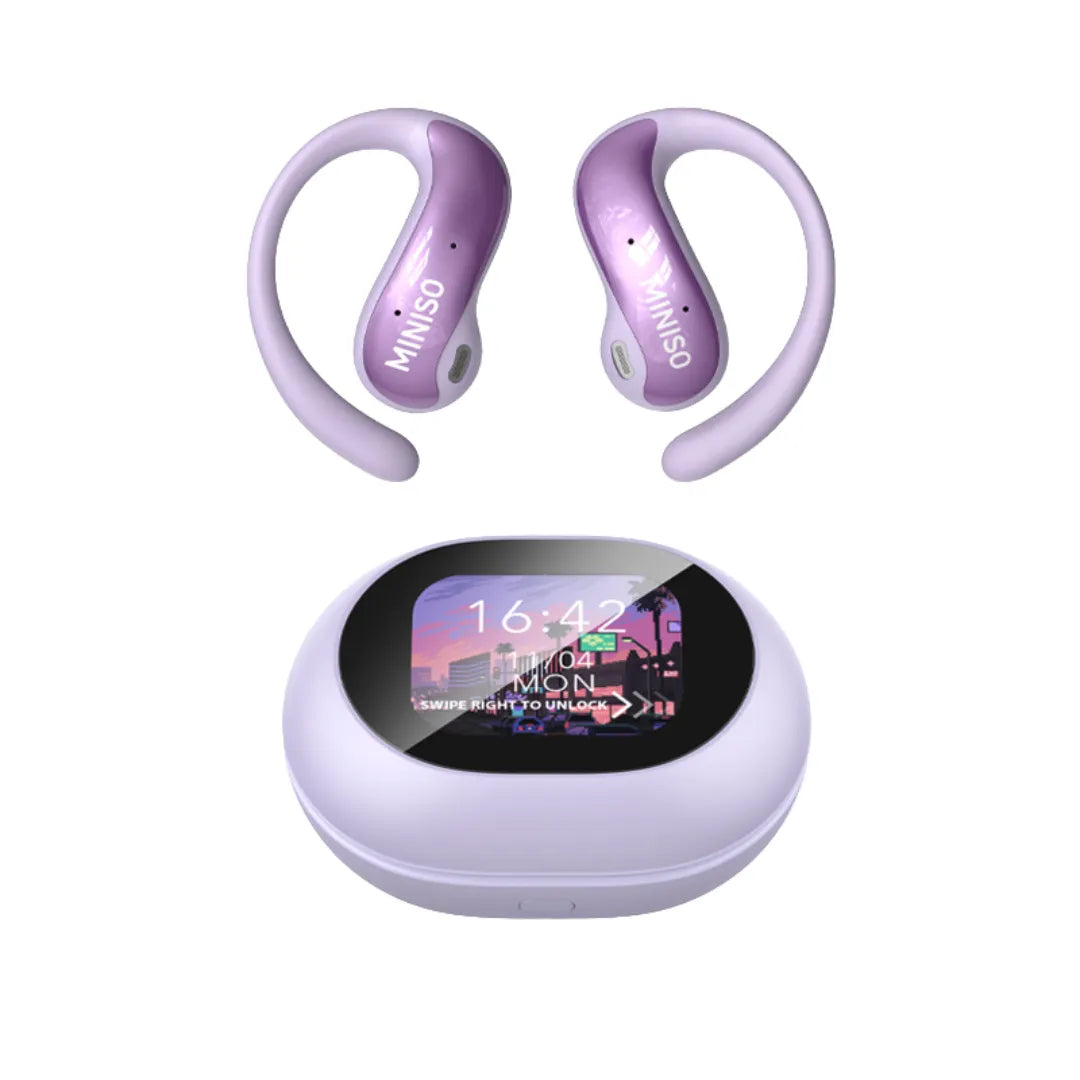 Fone Miniso MS188 Tradutor Bluetooth com Tela Touch e IA  – Tradução em Tempo Real e Conectividade Avançada | Innova Fácil